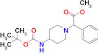 Methyl 2-(4-((tert-butoxycarbonyl)amino)piperidin-1-yl)-2-phenylacetate