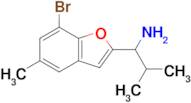 1-(7-Bromo-5-methylbenzofuran-2-yl)-2-methylpropan-1-amine