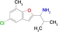 1-(5-Chloro-7-methylbenzofuran-2-yl)-2-methylpropan-1-amine