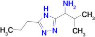 2-methyl-1-(5-propyl-4H-1,2,4-triazol-3-yl)propan-1-amine