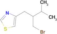 4-(2-(Bromomethyl)-3-methylbutyl)thiazole