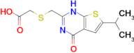 2-({[4-oxo-6-(propan-2-yl)-1H,4H-thieno[2,3-d]pyrimidin-2-yl]methyl}sulfanyl)acetic acid