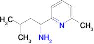 3-Methyl-1-(6-methylpyridin-2-yl)butan-1-amine