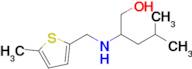 4-Methyl-2-(((5-methylthiophen-2-yl)methyl)amino)pentan-1-ol