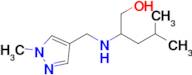 4-Methyl-2-(((1-methyl-1h-pyrazol-4-yl)methyl)amino)pentan-1-ol