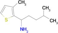 4-Methyl-1-(3-methylthiophen-2-yl)pentan-1-amine