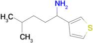 4-Methyl-1-(thiophen-3-yl)pentan-1-amine