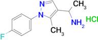 1-(1-(4-Fluorophenyl)-5-methyl-1h-pyrazol-4-yl)ethan-1-amine hydrochloride