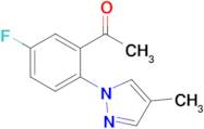 1-(5-Fluoro-2-(4-methyl-1h-pyrazol-1-yl)phenyl)ethan-1-one