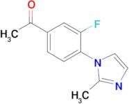 1-(3-Fluoro-4-(2-methyl-1h-imidazol-1-yl)phenyl)ethan-1-one