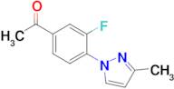 1-(3-Fluoro-4-(3-methyl-1h-pyrazol-1-yl)phenyl)ethan-1-one
