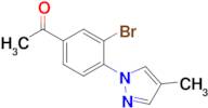 1-(3-Bromo-4-(4-methyl-1h-pyrazol-1-yl)phenyl)ethan-1-one