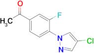 1-(4-(4-Chloro-1h-pyrazol-1-yl)-3-fluorophenyl)ethan-1-one