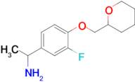 1-(3-Fluoro-4-((tetrahydro-2h-pyran-2-yl)methoxy)phenyl)ethan-1-amine