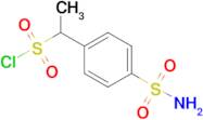 1-(4-Sulfamoylphenyl)ethane-1-sulfonyl chloride