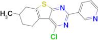 4-Chloro-7-methyl-2-(pyridin-3-yl)-5,6,7,8-tetrahydrobenzo[4,5]thieno[2,3-d]pyrimidine