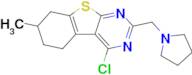 4-Chloro-7-methyl-2-(pyrrolidin-1-ylmethyl)-5,6,7,8-tetrahydrobenzo[4,5]thieno[2,3-d]pyrimidine