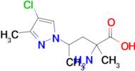 2-Amino-4-(4-chloro-3-methyl-1h-pyrazol-1-yl)-2-methylpentanoic acid