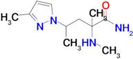 2-Methyl-4-(3-methyl-1h-pyrazol-1-yl)-2-(methylamino)pentanamide