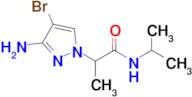 2-(3-Amino-4-bromo-1h-pyrazol-1-yl)-N-isopropylpropanamide