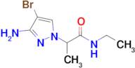 2-(3-Amino-4-bromo-1h-pyrazol-1-yl)-N-ethylpropanamide