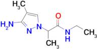 2-(3-Amino-4-methyl-1h-pyrazol-1-yl)-N-ethylpropanamide