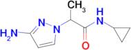 2-(3-Amino-1h-pyrazol-1-yl)-N-cyclopropylpropanamide