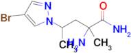 2-Amino-4-(4-bromo-1h-pyrazol-1-yl)-2-methylpentanamide