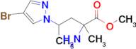 Methyl 2-amino-4-(4-bromo-1h-pyrazol-1-yl)-2-methylpentanoate