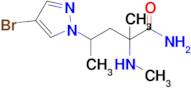 4-(4-Bromo-1h-pyrazol-1-yl)-2-methyl-2-(methylamino)pentanamide