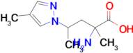 2-Amino-2-methyl-4-(4-methyl-1h-pyrazol-1-yl)pentanoic acid