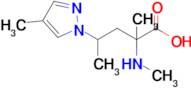 2-Methyl-4-(4-methyl-1h-pyrazol-1-yl)-2-(methylamino)pentanoic acid