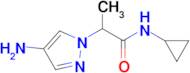 2-(4-Amino-1h-pyrazol-1-yl)-N-cyclopropylpropanamide