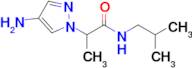 2-(4-Amino-1h-pyrazol-1-yl)-N-isobutylpropanamide