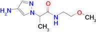 2-(4-Amino-1h-pyrazol-1-yl)-N-(2-methoxyethyl)propanamide