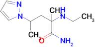 2-(Ethylamino)-2-methyl-4-(1h-pyrazol-1-yl)pentanamide