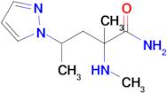 2-Methyl-2-(methylamino)-4-(1h-pyrazol-1-yl)pentanamide