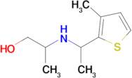 2-((1-(3-Methylthiophen-2-yl)ethyl)amino)propan-1-ol