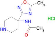 n-(4-(5-Methyl-1,2,4-oxadiazol-3-yl)piperidin-4-yl)acetamide hydrochloride