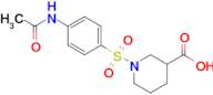 1-((4-Acetamidophenyl)sulfonyl)piperidine-3-carboxylic acid