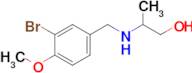 2-((3-Bromo-4-methoxybenzyl)amino)propan-1-ol