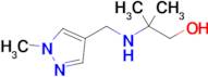 2-Methyl-2-(((1-methyl-1h-pyrazol-4-yl)methyl)amino)propan-1-ol