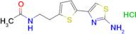 n-(2-(5-(2-Aminothiazol-4-yl)thiophen-2-yl)ethyl)acetamide hydrochloride