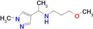 3-Methoxy-N-(1-(1-methyl-1h-pyrazol-4-yl)ethyl)propan-1-amine