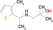 2-Methyl-1-((1-(3-methylthiophen-2-yl)ethyl)amino)propan-2-ol