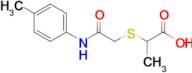 2-((2-Oxo-2-(p-tolylamino)ethyl)thio)propanoic acid