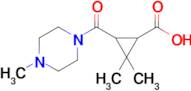 2,2-Dimethyl-3-(4-methylpiperazine-1-carbonyl)cyclopropane-1-carboxylic acid