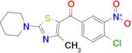 (4-Chloro-3-nitrophenyl)(4-methyl-2-(piperidin-1-yl)thiazol-5-yl)methanone