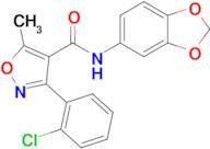 n-(Benzo[d][1,3]dioxol-5-yl)-3-(2-chlorophenyl)-5-methylisoxazole-4-carboxamide