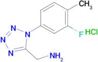 (1-(3-Fluoro-4-methylphenyl)-1h-tetrazol-5-yl)methanamine hydrochloride